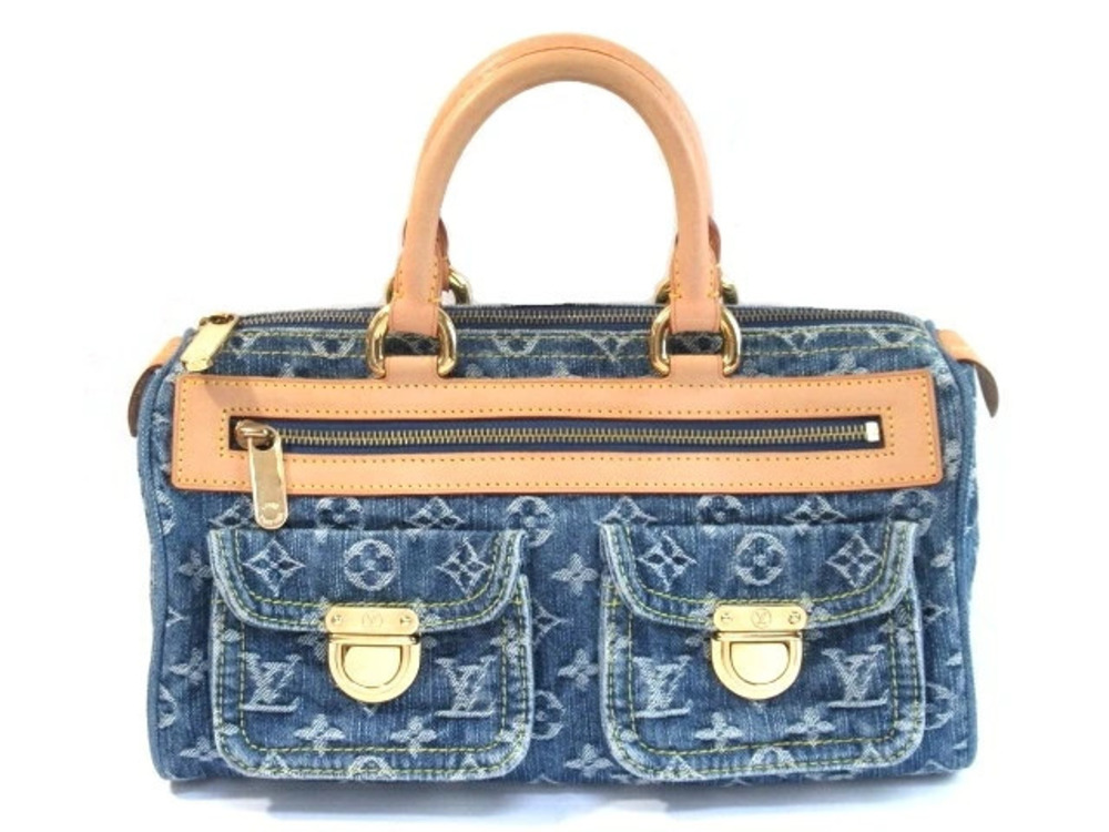 LOUIS VUITTON Neo Speedy Handbag Mono Denim